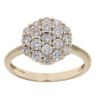 9ct Yellow Gold 1.00ct Brilliant Cut Diamond Cluster Ring