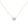Gold Plated Silver Cubic Zirconia Cluster Pendant And Chain 18"