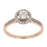 18ct Rose Gold 0.65ct Diamond Halo Ring