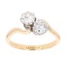 18ct Yellow Gold 1.00ct Diamond Two Stone Ring