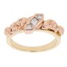 18ct Yellow and Rose Gold 0.25ct Diamond Clogau Trilogy Ring
