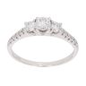 18ct White Gold 0.75ct Diamond And Trilogy Ring
