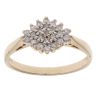 9ct Yellow Gold 0.20ct Diamond Cluster Ring