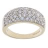 9ct Yellow Gold Four Row Cubic Zirconia Ring