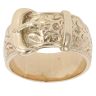 9ct Yellow Gold Patterned Buckle Ring
