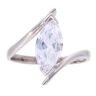 9ct White Gold Cubic Zirconia Marquise Ring