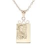 9ct Yellow Gold Patterned Pendant And Belcher Chain 26"
