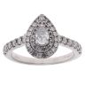 18ct White Gold 1.00ct Diamond Cluster Ring