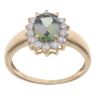 18ct Yellow Gold 0.40ct Diamond and Zoisite Cluster Ring