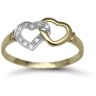 9 Carat Yellow Gold 0.05pts Diamond Heart Ring