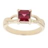 9ct Yellow Gold Garnet Solitaire Ring