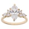 Lab Grown 9ct Yellow Gold 2.35ct Marquise And Brilliant Cut Diamond Solitaire Ring