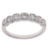 9ct White Gold 0.50ct Brilliant Cut Diamond Half Eternity Ring