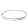 9ct White Gold 0.15ct Brilliant Cut Diamond Hinged Bangle