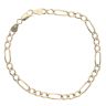 9ct Yellow Gold Figaro Bracelet 8"