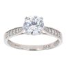 9ct White Gold Cubic Zirconia Solitaire Ring