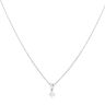 18ct White Gold 0.33ct Brilliant Cut Diamond Solitaire Pendant And Chain 16"