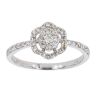 9ct White Gold 0.45ct Diamond Flower Cluster Ring by Anya Belle