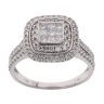 18ct White Gold 1.00ct Diamond Cluster Ring