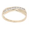 9ct Yellow Gold Cubic Zirconia Crossover Ring