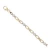 9ct Yellow And White Gold Cubic Zirconia Bracelet 7"
