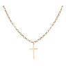 9ct Yellow Gold Plain Cross Pendant and Chain 24"