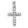 18 Carat White Gold 50pts Diamond Cross