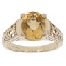 9ct Yellow Gold Citrine Solitaire Ring