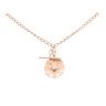 9ct Rose Gold Crest Pendant And T-Bar Chain 22"