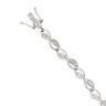 9ct White Gold 0.15ct Brilliant Cut Diamond Bracelet 7"
