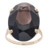 9ct Yellow Gold Smoky Quartz Single Stone Ring