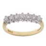 18ct Yellow Gold 0.50ct Brilliant Cut Diamond Half Eternity Ring