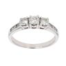 9ct White Gold 0.50ct Diamond Trilogy Ring