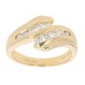 18ct Yellow Gold 0.30ct Brilliant Cut Diamond Wave Ring