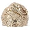 9ct Yellow Gold Patterned Saddle Ring