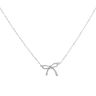 Silver Bow Pendant And Chain 18" By Icesia