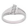 18ct White Gold 0.15ct Brilliant Cut Diamond Trilogy Ring