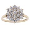 9ct Yellow Gold Cubic Zirconia Cluster Ring