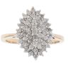 9ct Yellow Gold 0.80ct Brilliant Cut Diamond Cluster Ring