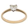 18ct Yellow Gold 0.65ct Heart Cut Diamond Solitaire Ring
