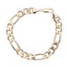 9ct Yellow Gold Figaro Bracelet 8"