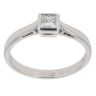 Platinum 0.20ct Princess Cut Diamond Solitaire Ring