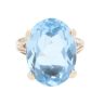 9ct Yellow Gold Blue Topaz Single Stone Ring