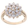 9ct Yellow Gold Cubic Zirconia Cluster Ring