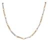 14ct Yellow And White Gold Belcher And Bar Chain 24"