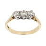 18ct Yellow Gold And Palladium 0.50ct Diamond Trilogy Ring