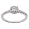 18ct White Gold 0.50ct Brilliant And Princess Cut Diamond Cluster Ring
