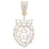 9ct Yellow Gold Cubic Zirconia Lion Pendant