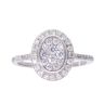18ct White Gold 0.75ct Diamond Oval Cluster Ring