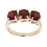 9ct Yellow Gold Three Stone Garnet Ring